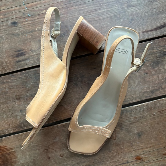 Coach Square Toe Sling Back Sandals - Picture 11 of 11